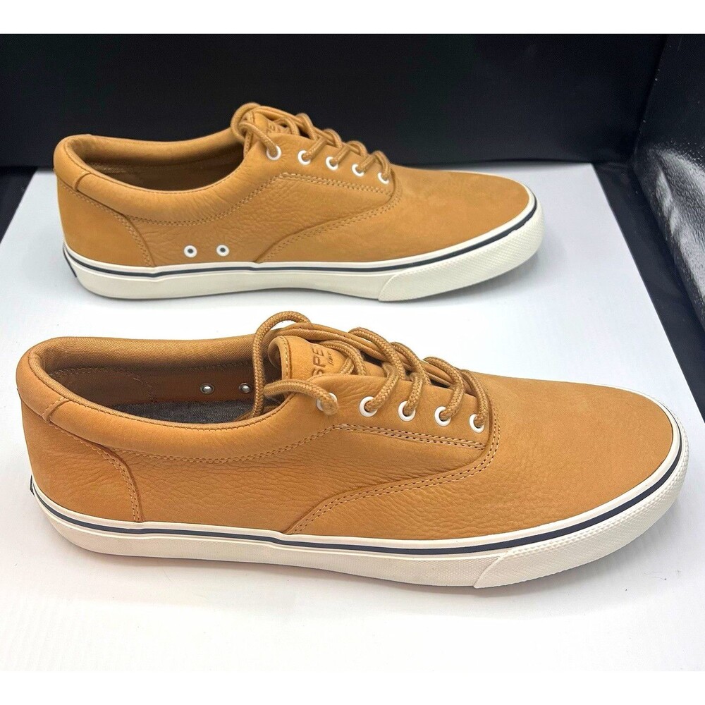 Sperry Striper II CVO Washable Nubuck Leather Lace Up Sneakers Men’s 13 Tan NWOB